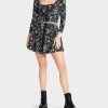 PRETTY IN PUNK VINTAGE INSPIRED FLOUNCE MINI SKIRT TATTOO PRINT -Betsey Johnson BETSEY JOHNSON JL308661 BLACK 01