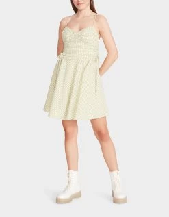BELLA FROCKED DOT MINI DRESS LIME -Betsey Johnson BETSEY JOHNSON JM208949 KEY LIME 01