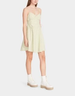BELLA FROCKED DOT MINI DRESS LIME -Betsey Johnson BETSEY JOHNSON JM208949 KEY LIME 03