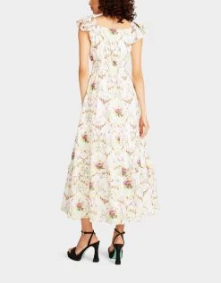 VINE AND DINE MAXI DRESS WHITE -Betsey Johnson BETSEY JOHNSON JN108318 SONIC WHITE 05