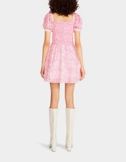 EYELET CORSET MINI DRESS PINK -Betsey Johnson BETSEY JOHNSON JN108428 STARGAZER PINK 05