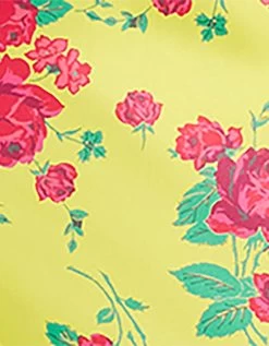 BETSEYS PAINTED ROSE MIDI DRESS LIME -Betsey Johnson BETSEY JOHNSON JN108510 SULPHUR SPRINGS 01 SWATCH