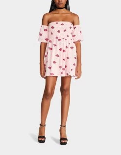 PUCKER UP MINI DRESS PINK -Betsey Johnson BETSEY JOHNSON JN108615 ALMOND BLOSSOM 01