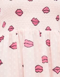 PUCKER UP MINI DRESS PINK -Betsey Johnson BETSEY JOHNSON JN108615 ALMOND BLOSSOM 01 CLOSE UP