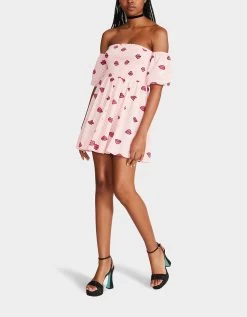 PUCKER UP MINI DRESS PINK -Betsey Johnson BETSEY JOHNSON JN108615 ALMOND BLOSSOM 03