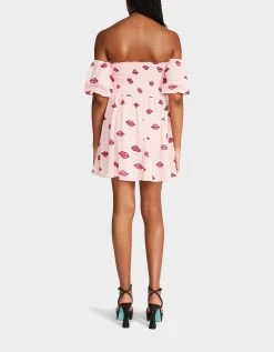PUCKER UP MINI DRESS PINK -Betsey Johnson BETSEY JOHNSON JN108615 ALMOND BLOSSOM 04