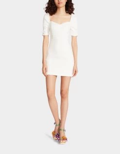 ATHINA PUFF SLEEVE WHITE -Betsey Johnson BETSEY JOHNSON JN208630 SONIC WHITE 01