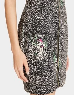 XENA HALTER MINI DRESS TAN LEOPARD 9 XENA HALTER MINI DRESS TAN LEOPARD -Betsey Johnson BETSEY JOHNSON JN208692 TAN LEOPARD 04