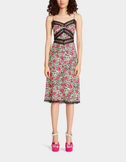 HOLLYWOOD MIDI DRESS MULTI -Betsey Johnson BETSEY JOHNSON JN208747 BISQUE 01