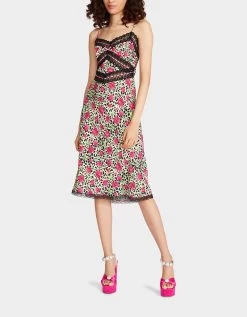 HOLLYWOOD MIDI DRESS MULTI -Betsey Johnson BETSEY JOHNSON JN208747 BISQUE 02