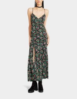 ADDISON MIDI DRESS FLORAL BLACK -Betsey Johnson BETSEY JOHNSON JN208748 RavenBlack 03