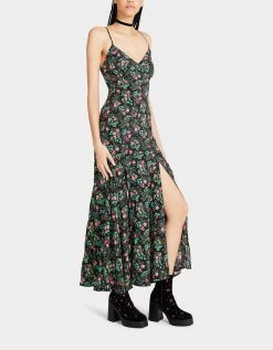 ADDISON MIDI DRESS FLORAL BLACK -Betsey Johnson BETSEY JOHNSON JN208748 RavenBlack 04