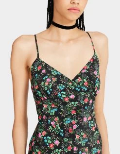 ADDISON MIDI DRESS FLORAL BLACK -Betsey Johnson BETSEY JOHNSON JN208748 RavenBlack 05