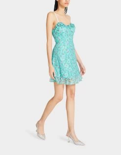 ELIE MINI DRESS BLUE -Betsey Johnson BETSEY JOHNSON JN208777 ARUBA BLUE 02