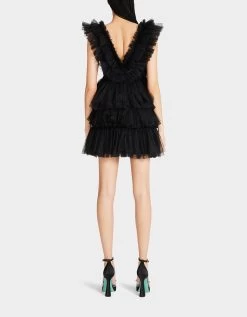 BETSEYS TIERED TULLE DRESS BLACK 10 BETSEYS TIERED TULLE DRESS BLACK -Betsey Johnson BETSEY JOHNSON JN308016 BLACK 04