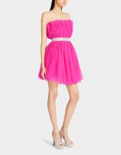 BETSEYS BLING TULLE DRESS HOT PINK 13 BETSEYS BLING TULLE DRESS HOT PINK -Betsey Johnson BETSEY JOHNSON JN308016 HOTPINK 02 1