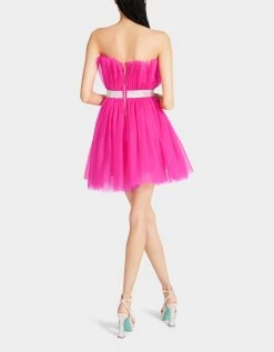 BETSEYS BLING TULLE DRESS HOT PINK 12 BETSEYS BLING TULLE DRESS HOT PINK -Betsey Johnson BETSEY JOHNSON JN308016 HOTPINK 04 1