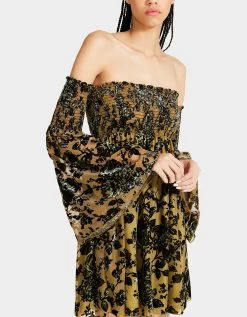 ESSIE MINI DRESS YELLOW -Betsey Johnson BETSEY JOHNSON JN308827 IVY GREEN 04