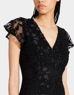 MERLIN MIDI DRESS BLACK 10 MERLIN MIDI DRESS BLACK -Betsey Johnson BETSEY JOHNSON JN308861 RAVEN BLACK 03