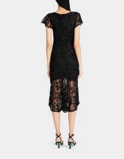 MERLIN MIDI DRESS BLACK 11 MERLIN MIDI DRESS BLACK -Betsey Johnson BETSEY JOHNSON JN308861 RAVEN BLACK 04