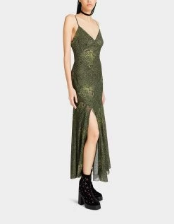 ADDISON MIDI DRESS GREEN LEOPARD -Betsey Johnson BETSEY JOHNSON JN308886 LEOPARD HEADS 03 1d1000d3 ac4d 47cb bbf4 529f26b33cd8