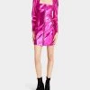 STACY MINI DRESS PINK -Betsey Johnson BETSEY JOHNSON JN308900 METALLIC PINK 01
