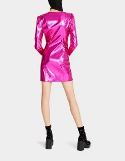 STACY MINI DRESS PINK 13 STACY MINI DRESS PINK -Betsey Johnson BETSEY JOHNSON JN308900 METALLIC PINK 04
