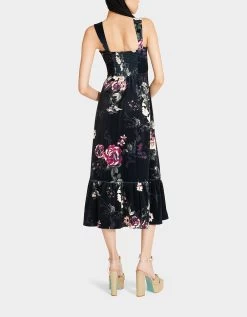 LISBETH MAXI DRESS BLACK MULTI -Betsey Johnson BETSEY JOHNSON JN308918 MOODY FLORAL 05