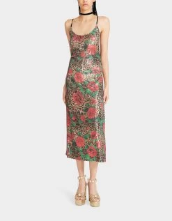 NAOMI MIDI DRESS LEOPARD MULTI