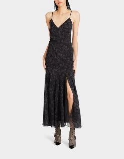 ADDISON MIDI DRESS VINTAGE BLACK MULTI