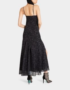 ADDISON MIDI DRESS VINTAGE BLACK MULTI -Betsey Johnson BETSEY JOHNSON JN308943 DAMASK BURNOUT 05