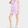 BETSEYS TIERED TULLE DRESS LAVENDER -Betsey Johnson BETSEY JOHNSON JN308986 LAVENDER 02