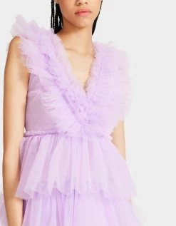 BETSEYS TIERED TULLE DRESS LAVENDER -Betsey Johnson BETSEY JOHNSON JN308986 LAVENDER 03