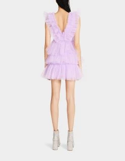 BETSEYS TIERED TULLE DRESS LAVENDER -Betsey Johnson BETSEY JOHNSON JN308986 LAVENDER 04