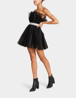 BETSEYS BLING TULLE DRESS BLACK -Betsey Johnson BETSEY JOHNSON MD3266 BLACK 03 f84a94ee 056e 4904 84be b84c6126f2f9