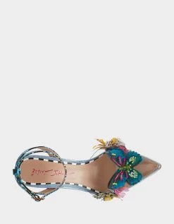 NADYA BLUE MULTI -Betsey Johnson BETSEY JOHNSON NADYA BLUE MULTI TOP