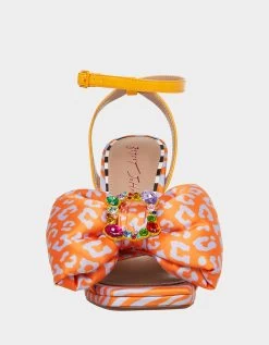 POLLIE ORANGE MULTI -Betsey Johnson BETSEY JOHNSON POLLIE ORANGE MULTI FRONT