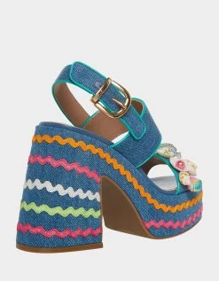 SHELLIE DENIM MULTI -Betsey Johnson BETSEY JOHNSON SHELLIE DENIM MULTI ALT1