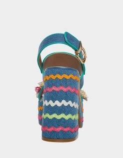 SHELLIE DENIM MULTI -Betsey Johnson BETSEY JOHNSON SHELLIE DENIM MULTI BACK