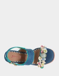SHELLIE DENIM MULTI -Betsey Johnson BETSEY JOHNSON SHELLIE DENIM MULTI TOP