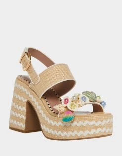 SHELLIE NATURAL MULTI -Betsey Johnson BETSEY JOHNSON SHELLIE NATURAL MULTI