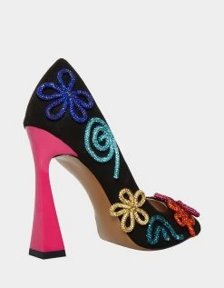 KIMARA BLACK MULTI -Betsey Johnson BETSEY JOHNSON SHOES KIMARA BLACK MULTI ALT1