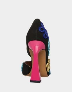 KIMARA BLACK MULTI -Betsey Johnson BETSEY JOHNSON SHOES KIMARA BLACK MULTI BACK