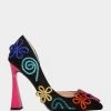 KIMARA BLACK MULTI -Betsey Johnson BETSEY JOHNSON SHOES KIMARA BLACK MULTI SIDE