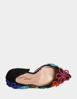 KIMARA BLACK MULTI -Betsey Johnson BETSEY JOHNSON SHOES KIMARA BLACK MULTI TOP