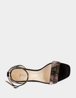 DANI BLACK/PINK FLORAL -Betsey Johnson BETSEY JOHNSON SHOES SB DANI FLORALS BLACK TOP