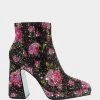 DELLA BLACK/PINK FLORAL -Betsey Johnson BETSEY JOHNSON SHOES SB DELLA BLACK FLORAL SIDE 11b27aae 3742 4106 82c9 0aba71507d78