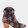 DIVAF BLACK/PINK -Betsey Johnson BETSEY JOHNSON SHOES SB DIVA PF BLACK FLORAL SIDE 2
