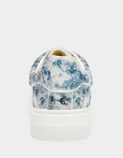 SIDNY BLUE/WHITE -Betsey Johnson BETSEY JOHNSON SHOES SB SIDNY BLUE FLORAL BACK