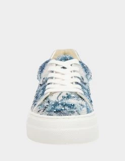 SIDNY BLUE/WHITE -Betsey Johnson BETSEY JOHNSON SHOES SB SIDNY BLUE FLORAL FRONT